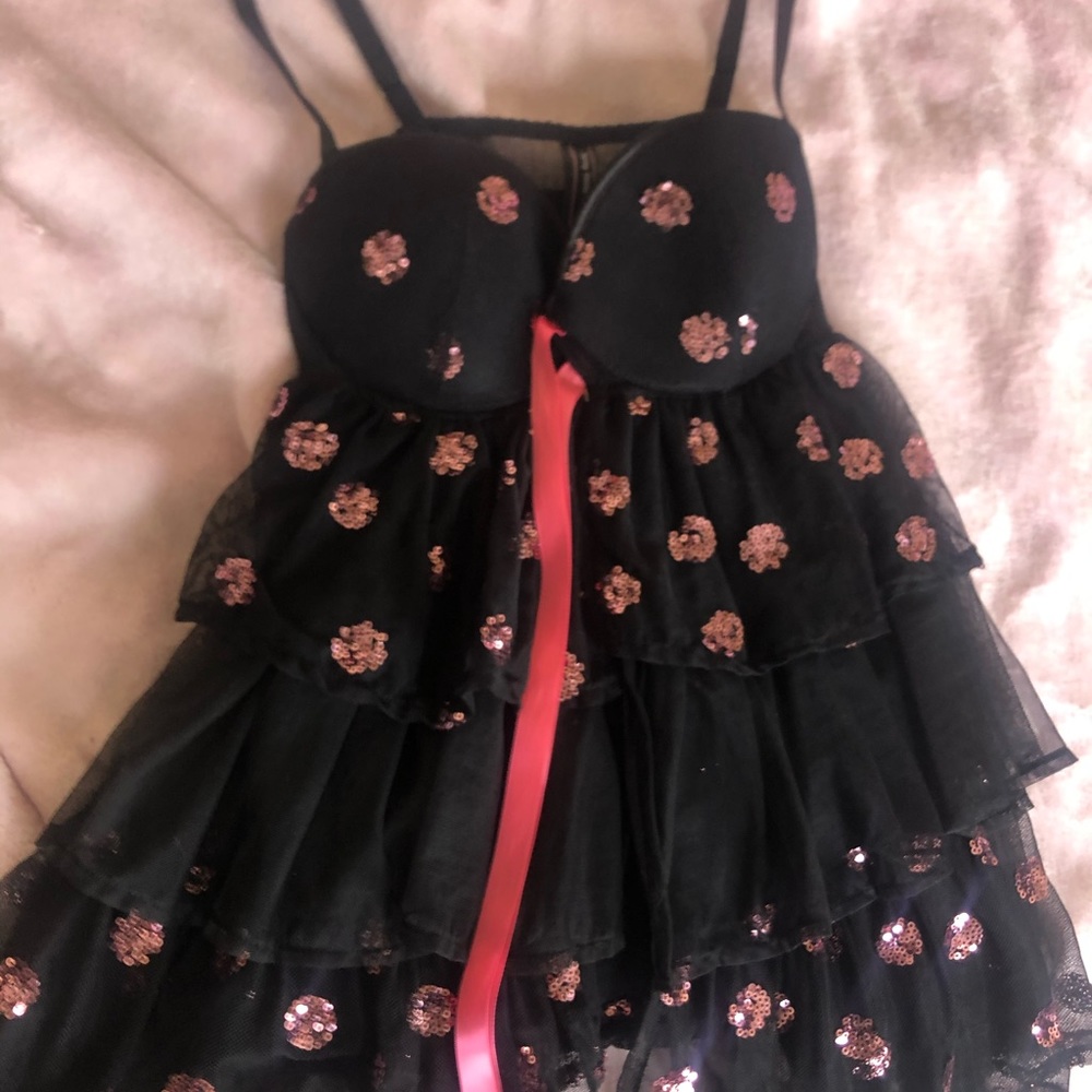 Sparkle Front-Clasp Babydoll Lingerie Slip